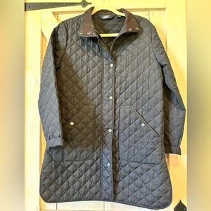 Land’s End Wonems Primaloft Quilted Barn Jacket with Corduroy Collar